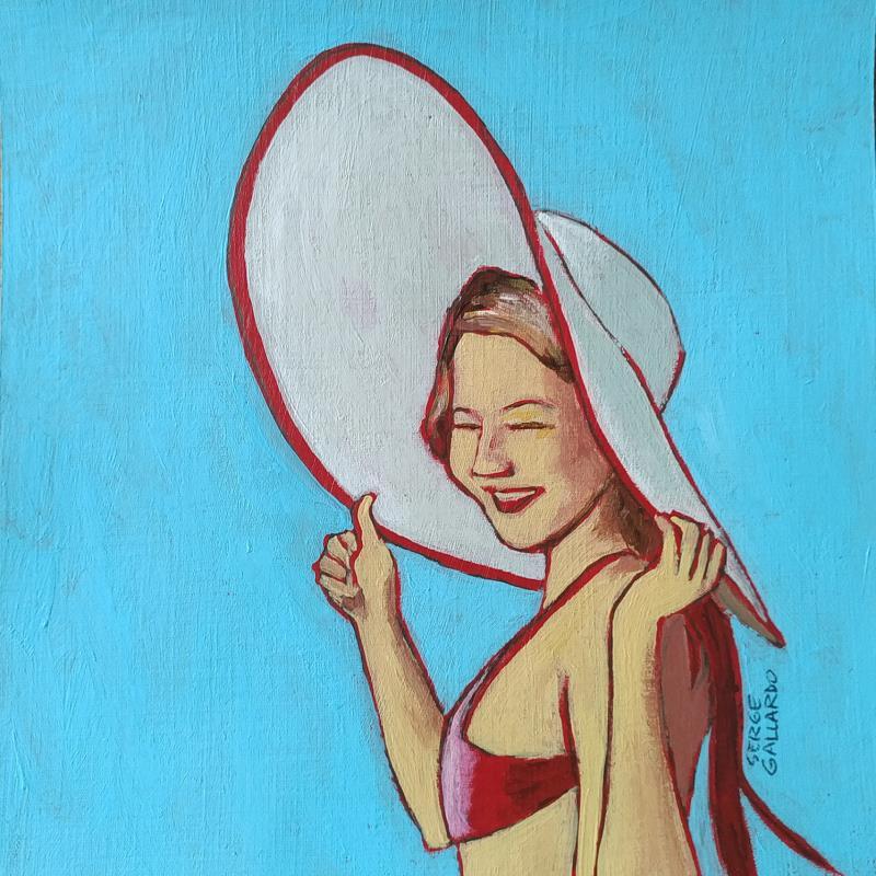 Painting Pénélope a un nouveau chapeau... by Gallardo Serge | Painting Figurative Life style Acrylic