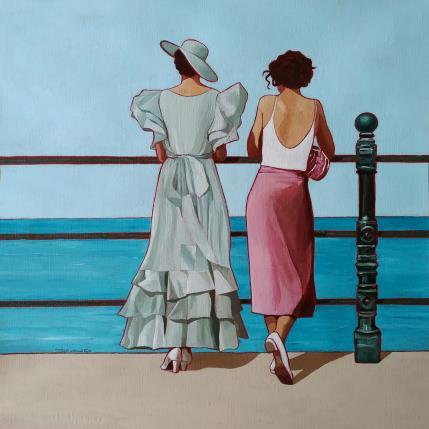 Peinture Pénélope bavarde... par Gallardo Serge | Tableau Figuratif Acrylique Scènes de vie