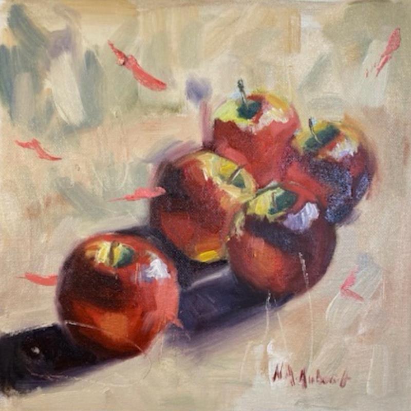Peinture Pommes d’amour par Aubert Nawel | Tableau Figuratif Natures mortes Huile