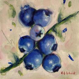 Peinture Baie la nuit par Aubert Nawel | Tableau Figuratif Huile Natures mortes