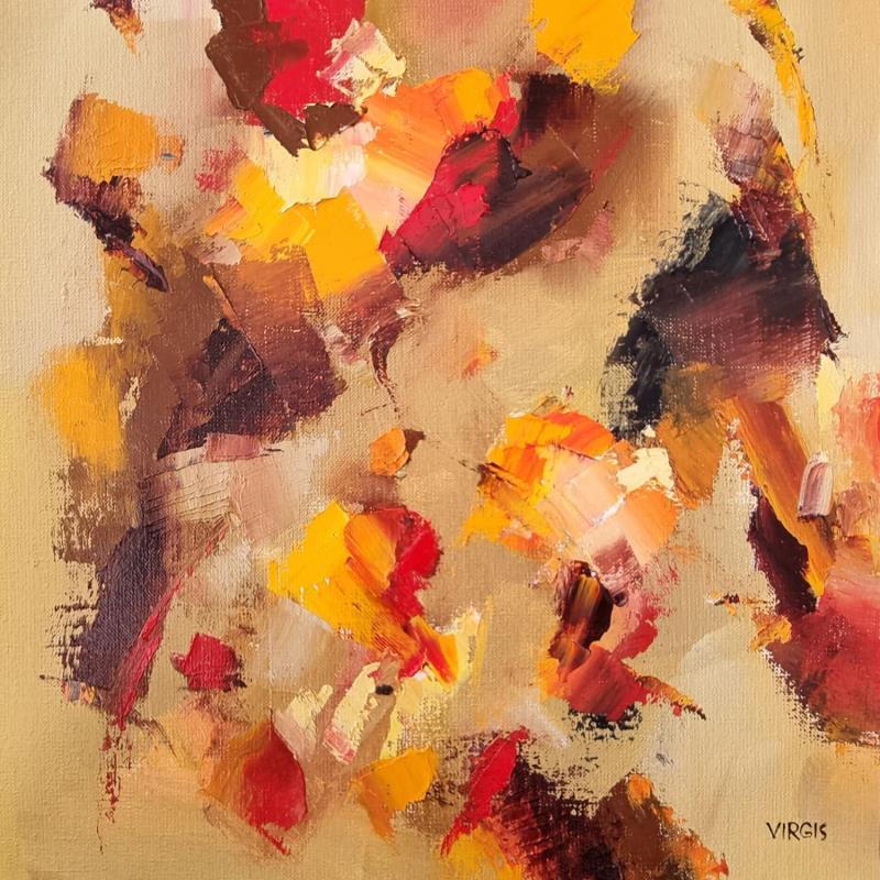 Peinture Warm early times par Virgis | Tableau Abstrait Minimaliste Huile