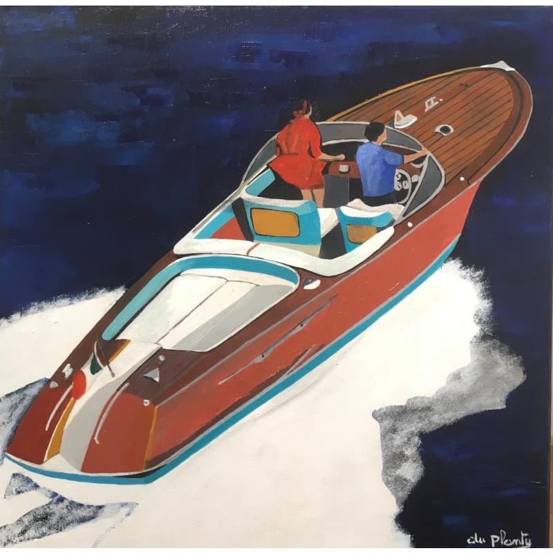 Pintura La robe rouge por Du Planty Anne | Pintura Figurativo Life style Aceite