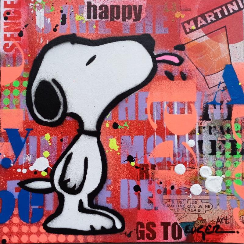 Painting HAPPY by Euger Philippe | Painting Pop-art Pop icons Acrylic Gluing