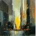 Peinture ManhattanHenge Fall par Castan Daniel | Tableau Figuratif Urbain Huile