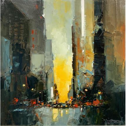 Pintura ManhattanHenge Fall por Castan Daniel | Pintura Figurativo Aceite Urbano