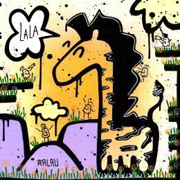 Painting La la  by Ralau | Painting Raw art Acrylic, Posca Animals