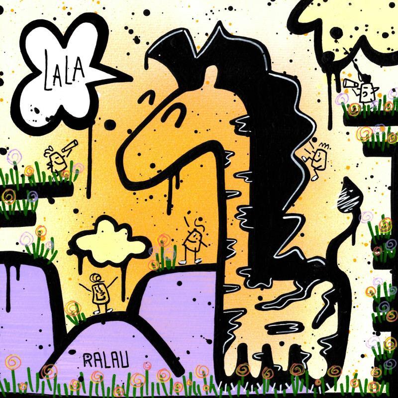Painting La la  by Ralau | Painting Raw art Animals Acrylic Posca