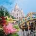 Painting Montmartre spring by Rasa | Painting Figurative Urban Acrylic