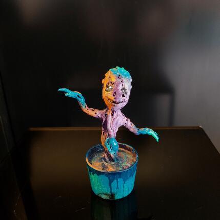 Sculpture GROOT dancing par Shenoda | Sculpture Pop-art Graffiti, Résine Icones Pop