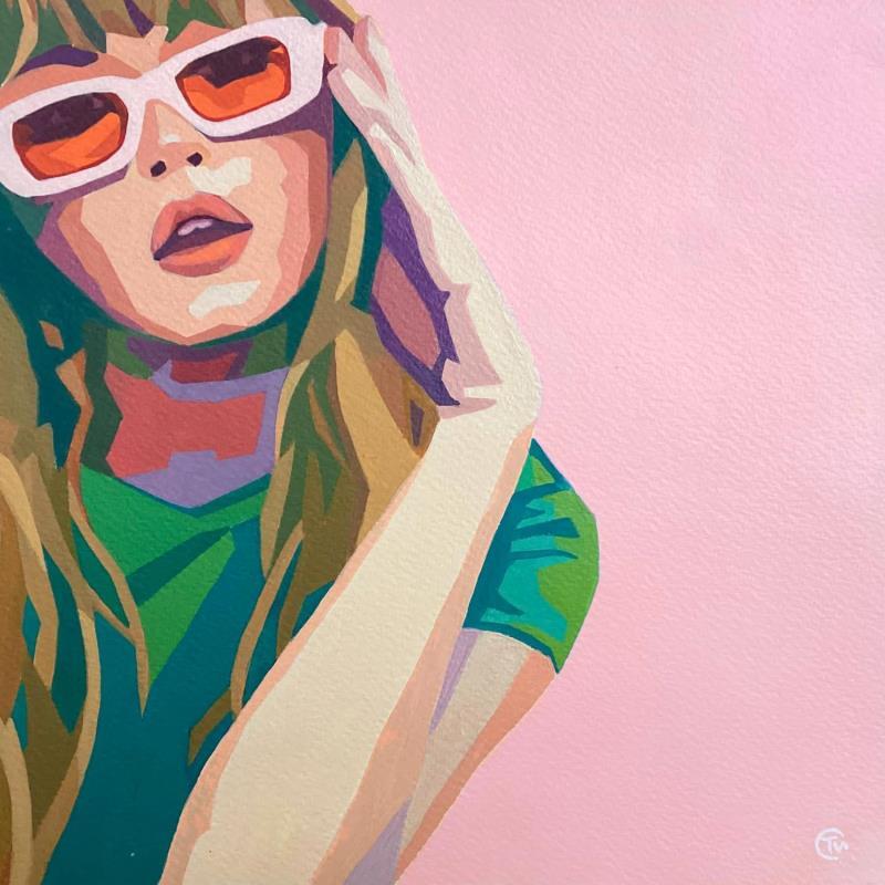 Pintura Je t'écoute por Colin Véronique | Pintura Figurativo Retrato Sociedad Mode Acrílico