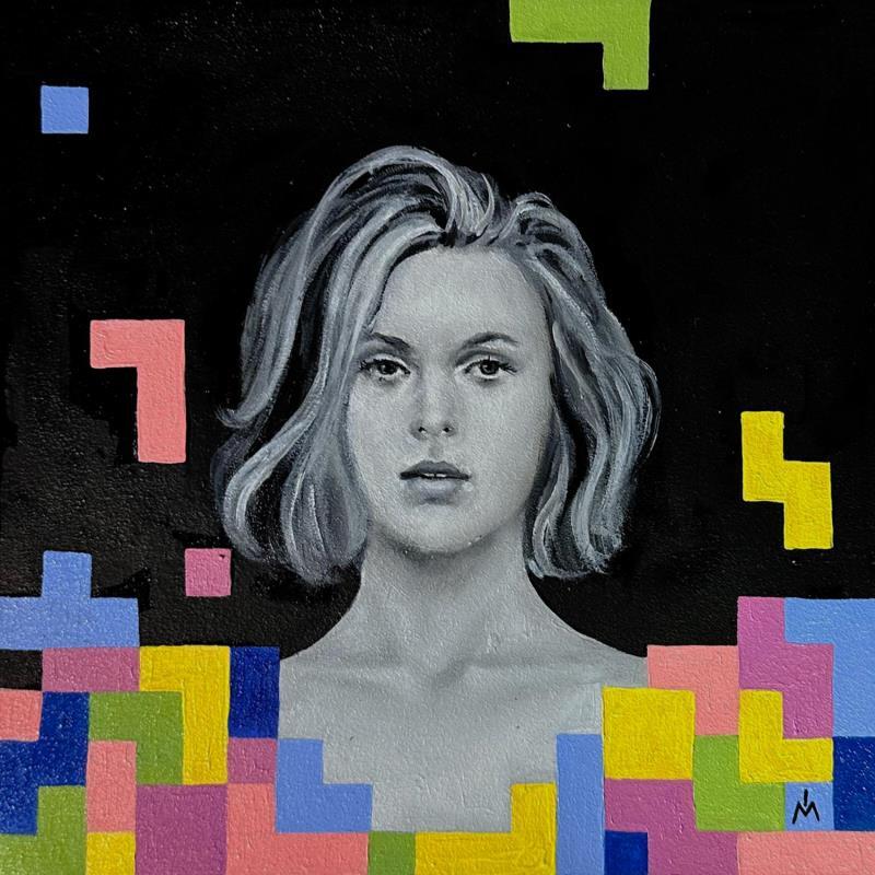 Peinture Tetris par Ivanova Margarita | Tableau Pop-art Portraits Huile