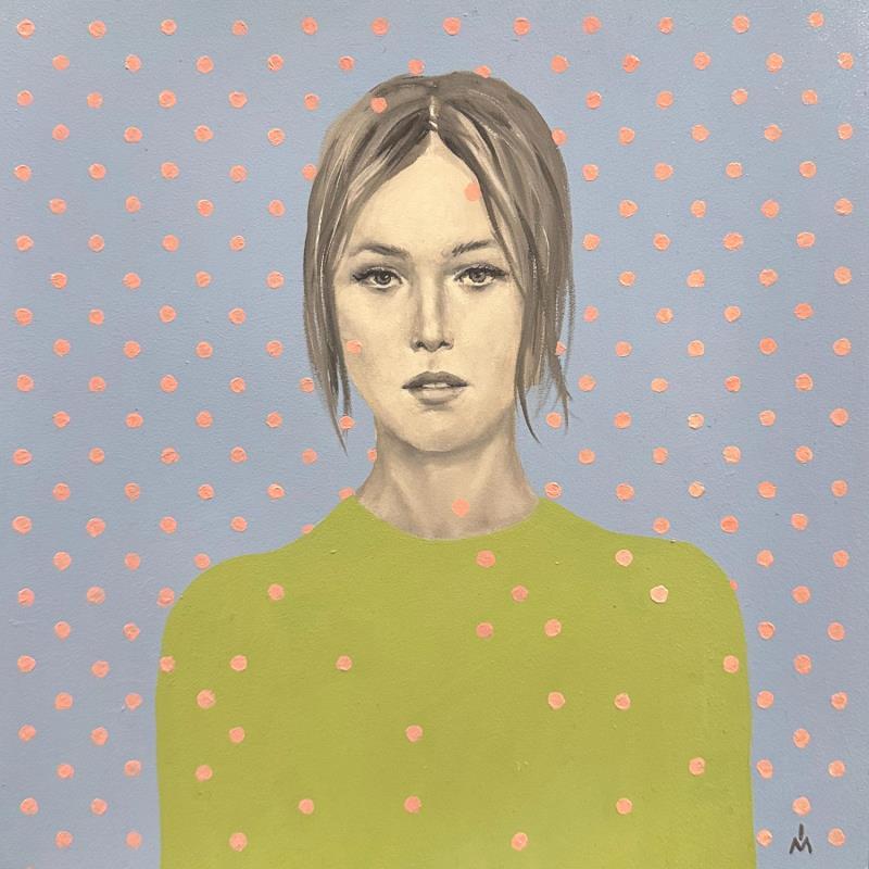 Pintura Pink rain por Ivanova Margarita | Pintura Pop art Retrato Aceite