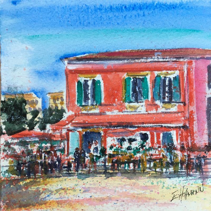 Gemälde  Rouge café  von Hoffmann Elisabeth | Gemälde Figurativ Urban Aquarell