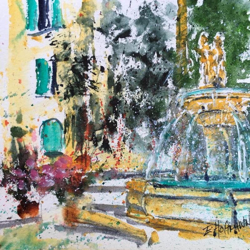 Painting  Au frais by Hoffmann Elisabeth | Painting Figurative Landscapes Nature Life style Watercolor