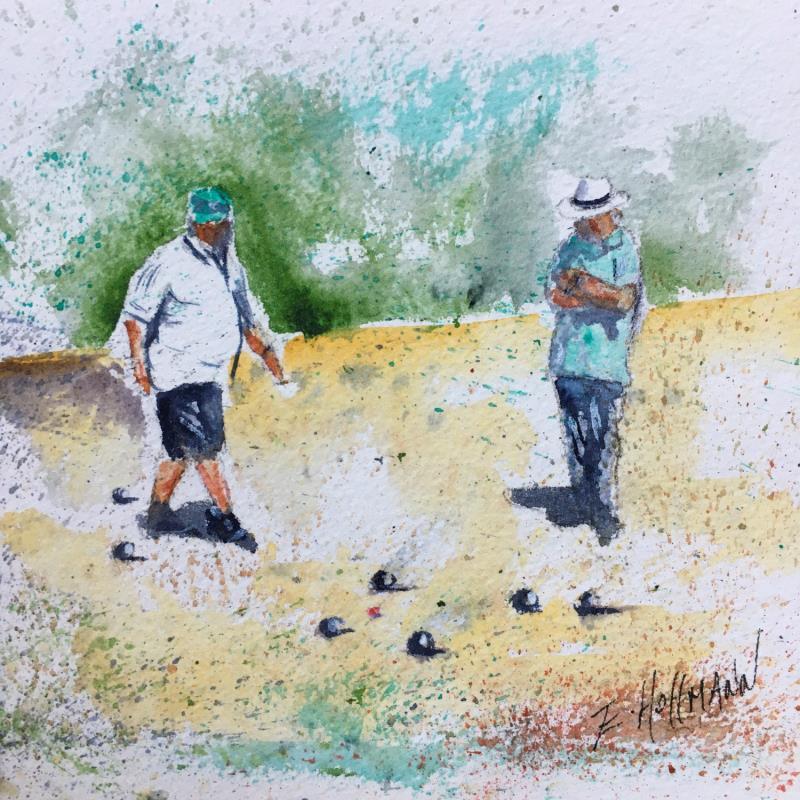 Peinture Pas mal celle là ! par Hoffmann Elisabeth | Tableau Figuratif Scènes de vie Aquarelle