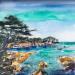 Painting  Au Cap by Hoffmann Elisabeth | Painting Figurative Marine Watercolor