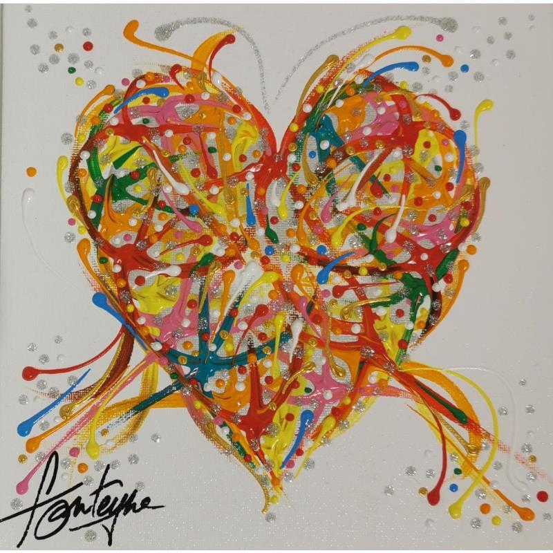 Painting Grenoble du Cœur by Fonteyne David | Painting Figurative Acrylic