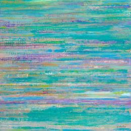 Peinture Paysage d'été par Hirléa Marina | Tableau Abstrait Huile