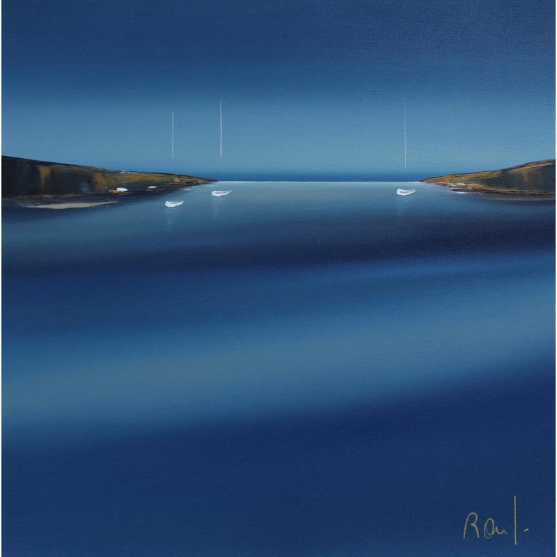 Gemälde Emotions Marine 58 von Roussel Marie-Ange et Fanny | Gemälde Figurativ Marine Minimalistisch Öl