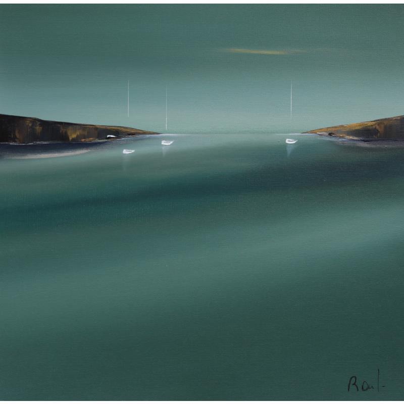 Gemälde Ambiance 58 von Roussel Marie-Ange et Fanny | Gemälde Figurativ Marine Minimalistisch Öl