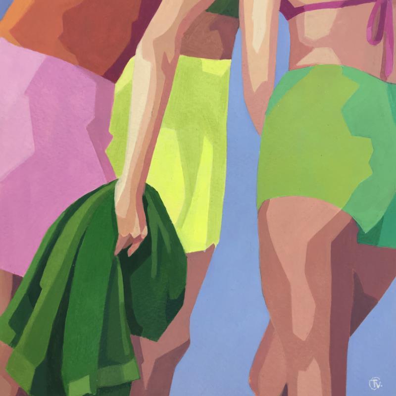 Peinture Allons-y par Colin Véronique | Tableau Figuratif Scènes de vie Acrylique