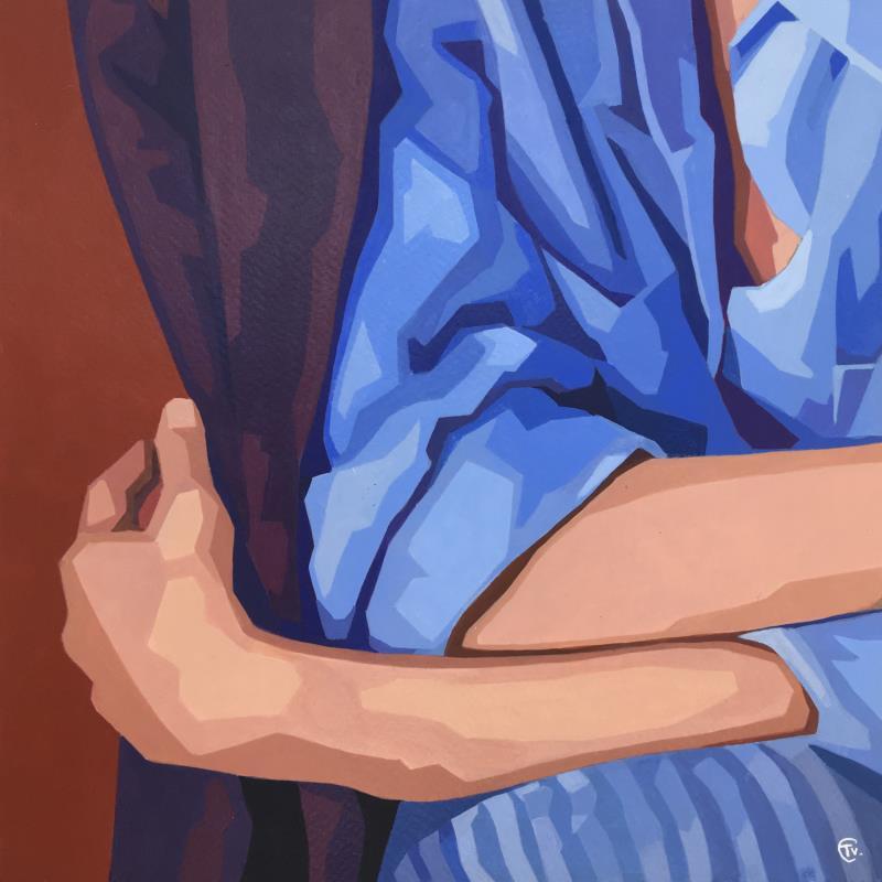 Pintura L'attente por Colin Véronique | Pintura Figurativo Life style Acrílico