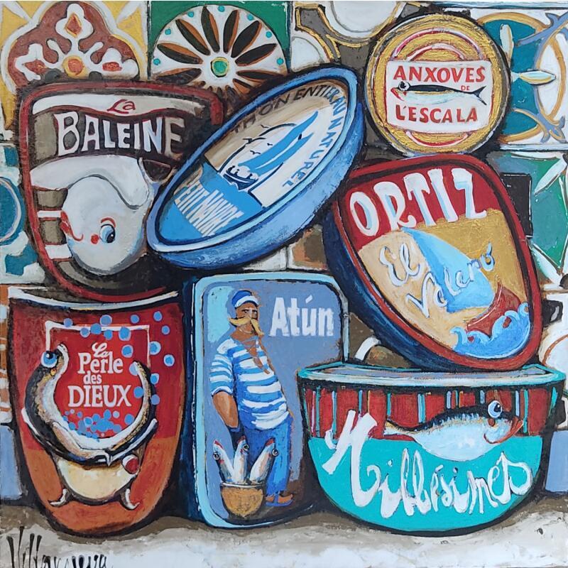 Peinture Perlas Marinas par Villanueva Puigdelliura Natalia | Tableau Figuratif Natures mortes Huile