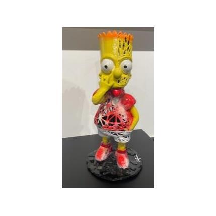 Sculpture Supreme Bart Face par Shenoda | Sculpture Pop-art Graffiti, Résine