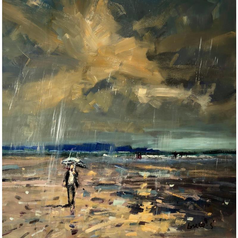 Painting L'averse by Greco Salvatore | Painting Figurative Oil