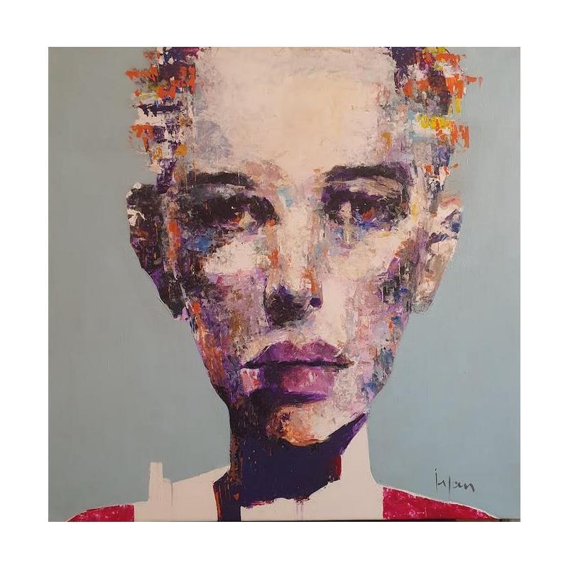 Painting Pensée by Yavru Irfan | Painting Figurative Portrait Oil