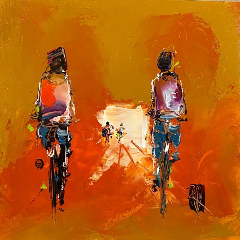 Painting Au Parc by Raffin Christian | Painting Figurative Life style Oil