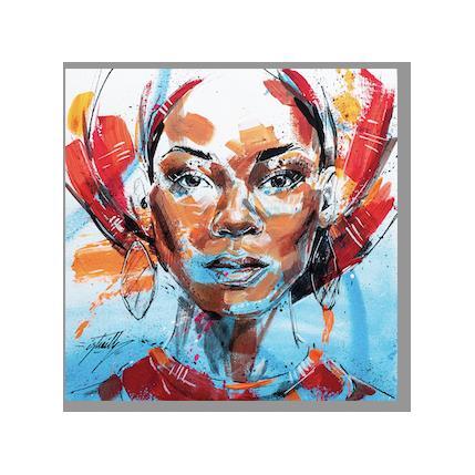 Peinture HABIKA par Istraille | Tableau Figuratif Acrylique Portraits