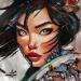 Gemälde Mulan von Caizergues Noël  | Gemälde Pop-Art Kino Pop-Ikonen Kinder Pappe