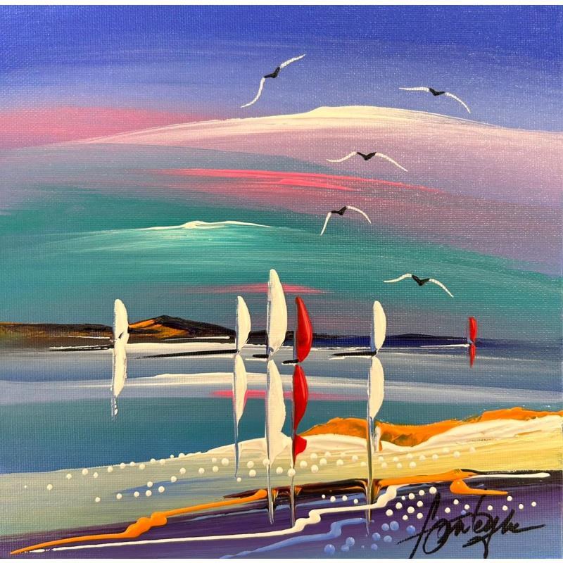 Painting Romance du Ciel by Fonteyne David | Painting Figurative Acrylic