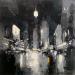 Pintura Black and white Manhattan por Castan Daniel | Pintura Figurativo Urbano Aceite