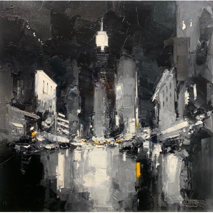Pintura Black and white Manhattan por Castan Daniel | Pintura Figurativo Aceite Urbano