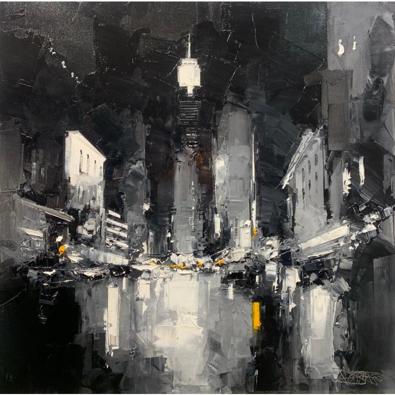 Pintura Black and white Manhattan por Castan Daniel | Pintura Figurativo Urbano Aceite