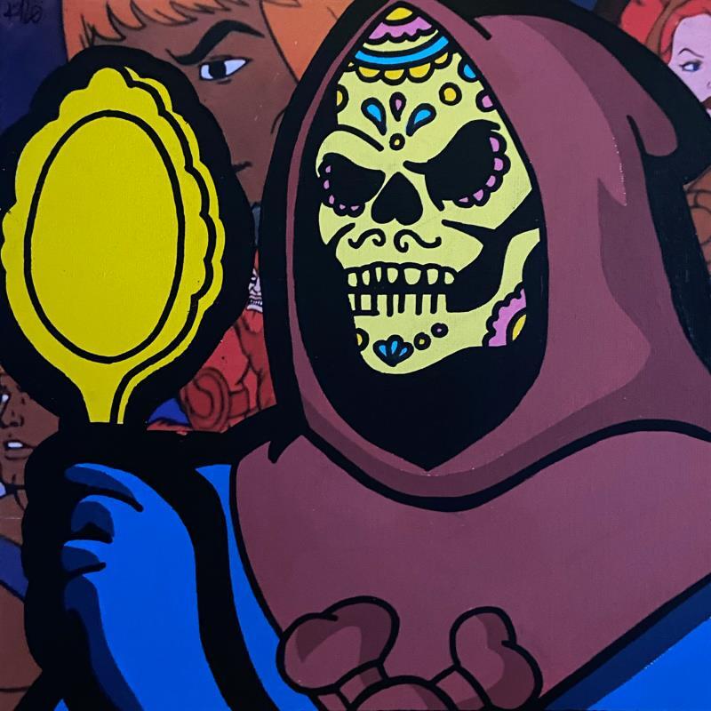 Painting Skeletor by Kalo | Painting Pop-art Pop icons Graffiti Gluing Posca