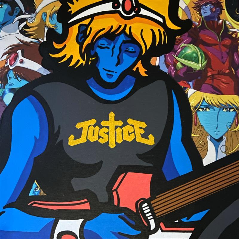 Painting Interstella 5555 Justice by Kalo | Painting Pop-art Pop icons Graffiti Gluing Posca