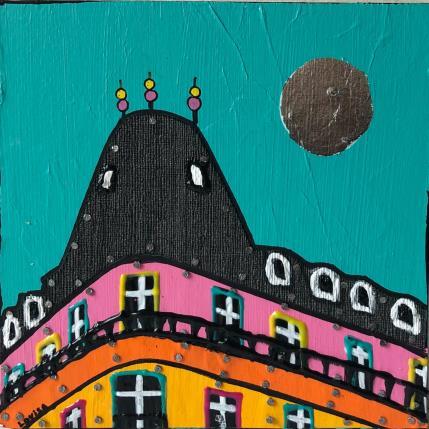 Painting De mon balcon by Lovisa | Painting Figurative Wood Urban