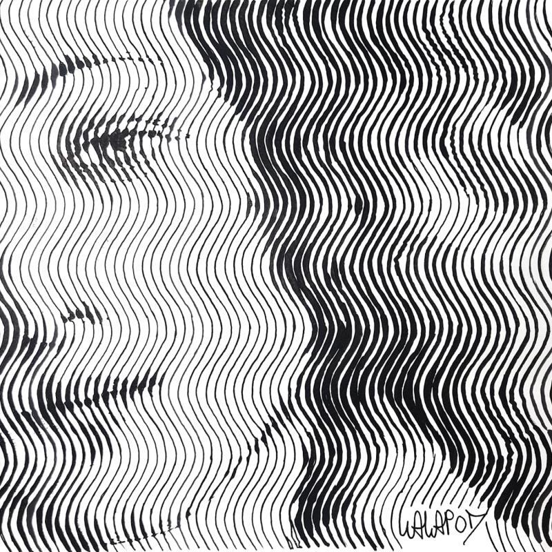 Peinture Venus noir par Wawapod | Tableau Pop-art Icones Pop Acrylique Posca