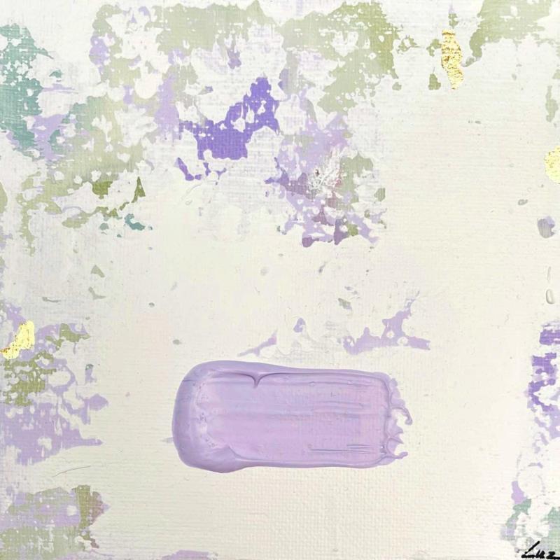 Pintura Délicatesse por Luz Alexandra | Pintura Abstracto Minimalista Acrílico Hoja de oro