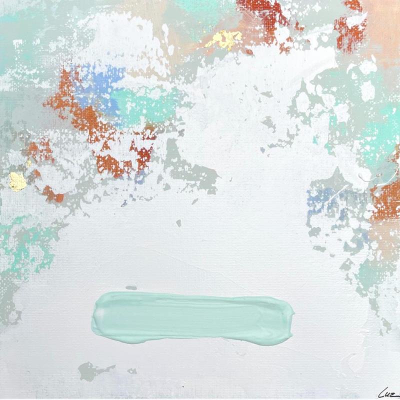 Peinture Balade forestière par Luz Alexandra | Tableau Abstrait Minimaliste Acrylique Feuille d'or