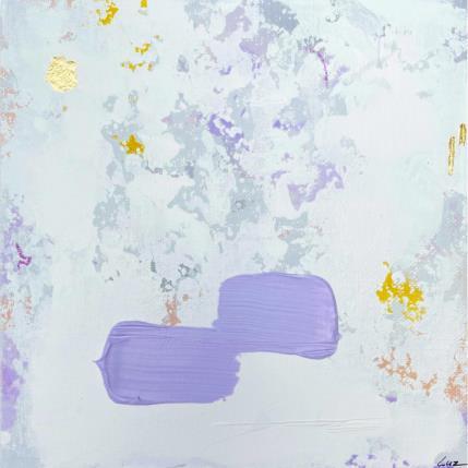 Peinture Froid polaire par Luz Alexandra | Tableau Abstrait Acrylique, Feuille d'or, Pastel Minimaliste