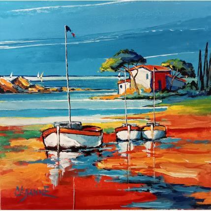 Painting Vers Sainte-Marie-de-la-mer by Cédanne | Painting Figurative Oil Landscapes