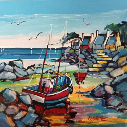 Painting Marée basse vers Pont-Aven Bretagne by Cédanne | Painting Figurative Oil Landscapes