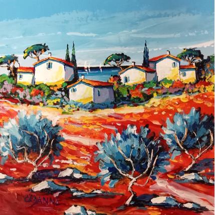 Pintura Panorama près de Marseille por Cédanne | Pintura Figurativo Aceite Paisajes