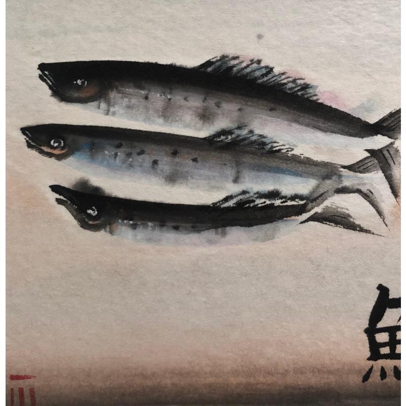 Painting Sakana by De Giorgi Mauro | Painting Raw art Animals Ink