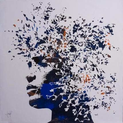 Peinture L'Attente par Louafi Valentine | Tableau Figuratif Papier Portraits