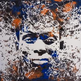 Painting Hallucination by Louafi Valentine | Painting Figurative Paper Portrait